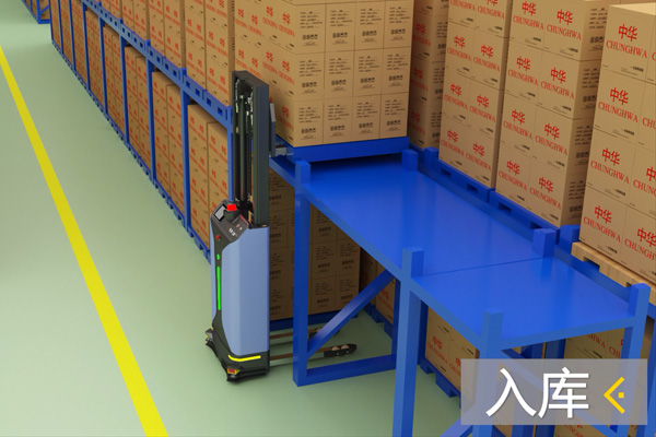 Three layer shelf intelligent unmanned warehouse solution